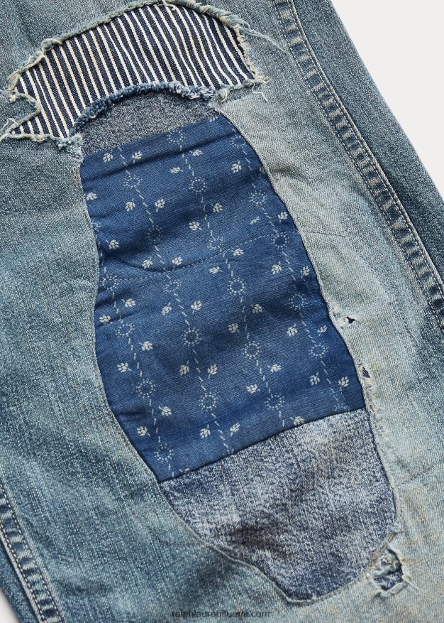 Ralph Lauren naiset korjattu denim haalari 0Z24ZR3643 korjattu danvillen pesu