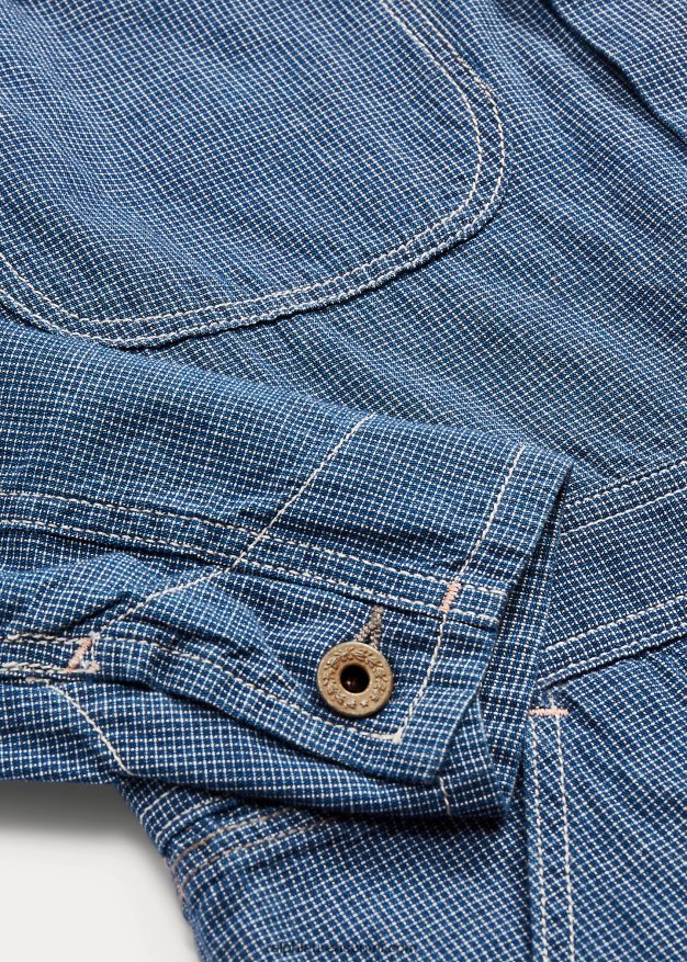 Ralph Lauren naiset ruudullinen puuvillahaalari 0Z24ZR3648 indigo