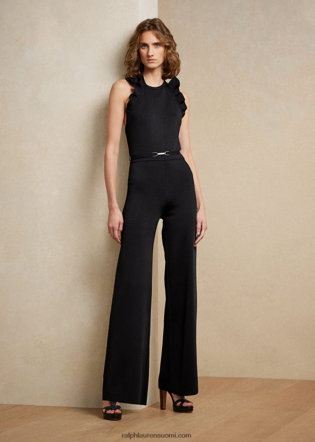 Ralph Lauren naiset vyöllinen pusero haalari 0Z24ZR3602 musta