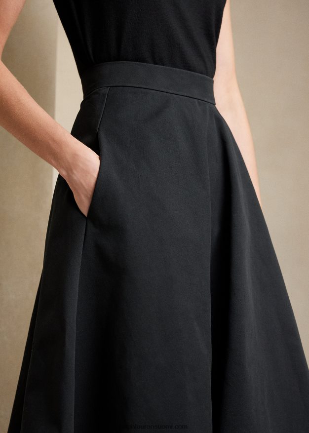 Ralph Lauren naiset erica puuvillakangashame 0Z24ZR3592 musta