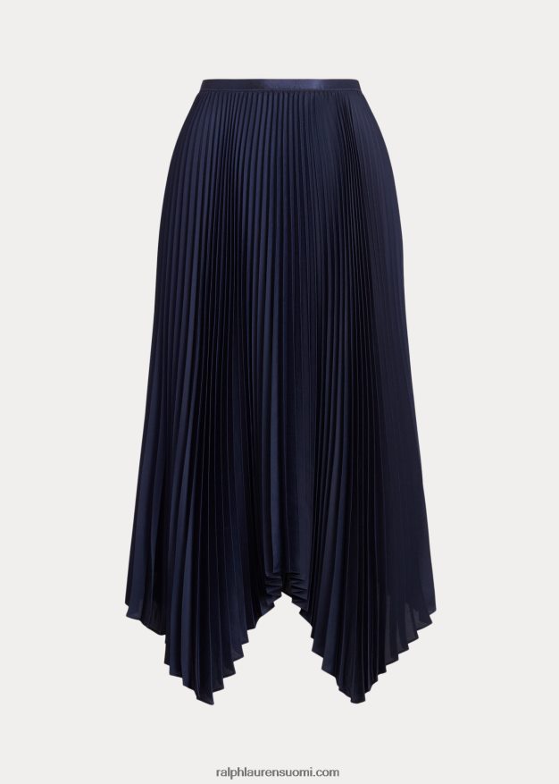 Ralph Lauren naiset laskostettu georgette-nenäliinahame 0Z24ZR3334 risteilylaivasto