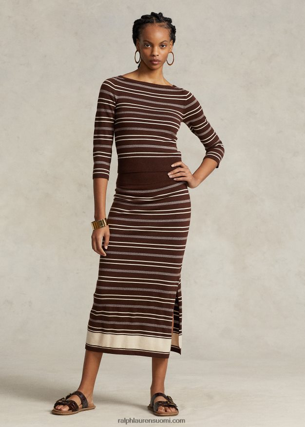 Ralph Lauren naiset moniraitainen villapaidan hame 0Z24ZR3219