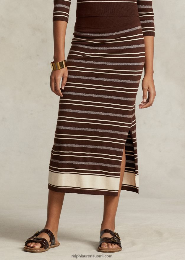 Ralph Lauren naiset moniraitainen villapaidan hame 0Z24ZR3219