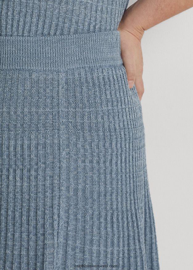 Ralph Lauren naiset pellava-puuvillaneulehame 0Z24ZR4607 indigo valtameri moni