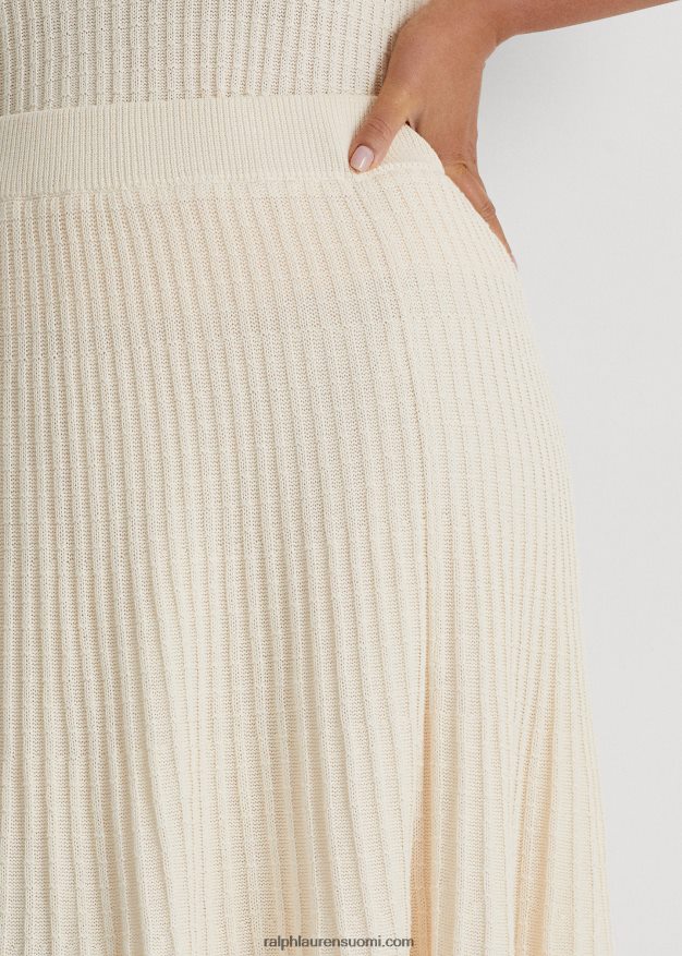 Ralph Lauren naiset pellava-puuvillaneulehame 0Z24ZR4608 mascarpone-kermaa