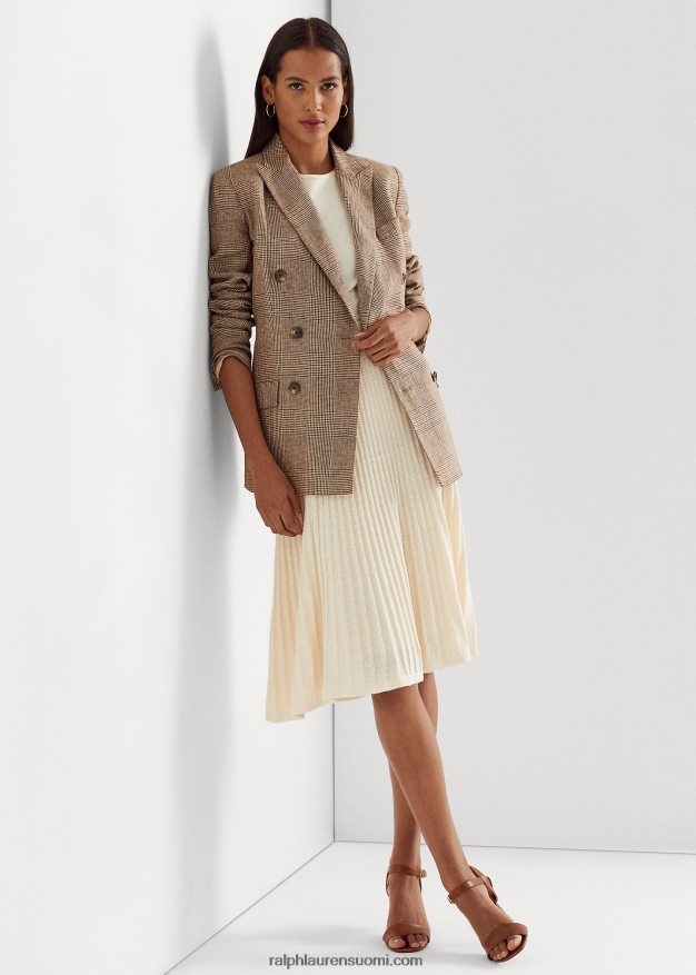 Ralph Lauren naiset pellava-puuvillaneulehame 0Z24ZR9413 mascarpone-kermaa