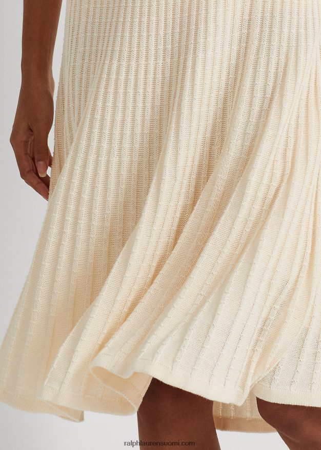 Ralph Lauren naiset pellava-puuvillaneulehame 0Z24ZR9413 mascarpone-kermaa
