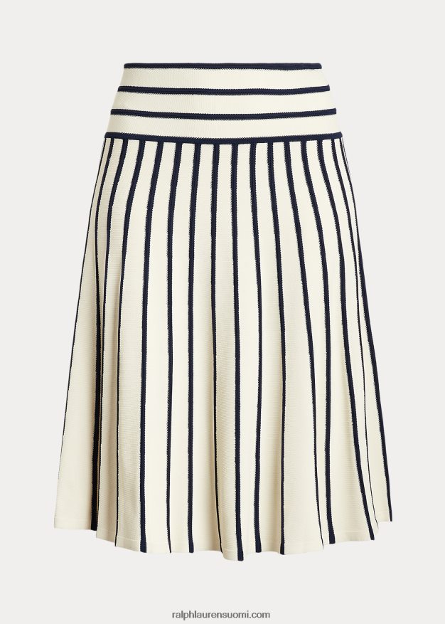 Ralph Lauren naiset raidallinen neulottu midihame 0Z24ZR4700