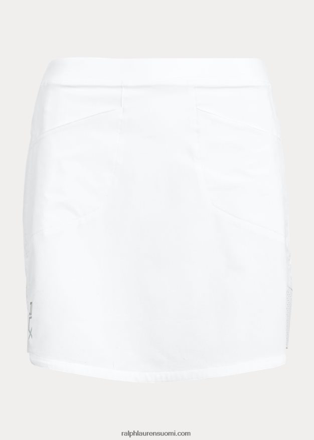 Ralph Lauren naiset rei'itetty stretch skort 0Z24ZR3695 keraaminen valkoinen