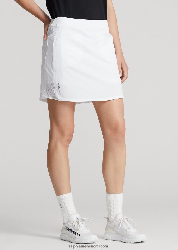 Ralph Lauren naiset rei'itetty stretch skort 0Z24ZR3695 keraaminen valkoinen