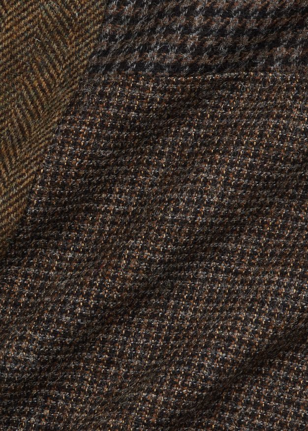 Ralph Lauren naiset tilkkumainen villa-puuvillahame 0Z24ZR3677 oliivi/hiili/rusketus moni