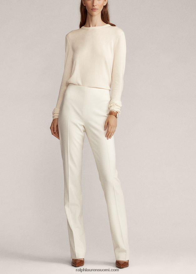 Ralph Lauren naiset Alandra-villaiset kreppihousut 0Z24ZR3459 lux kerma