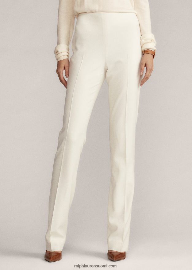 Ralph Lauren naiset Alandra-villaiset kreppihousut 0Z24ZR3459 lux kerma