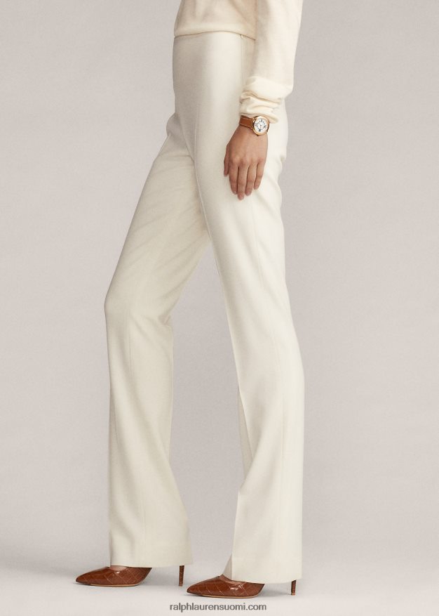 Ralph Lauren naiset Alandra-villaiset kreppihousut 0Z24ZR3459 lux kerma