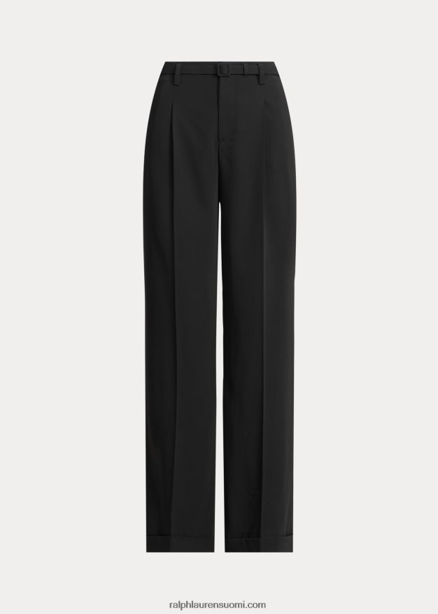 Ralph Lauren naiset acklie wool gabardiinihousut 0Z24ZR3530 musta