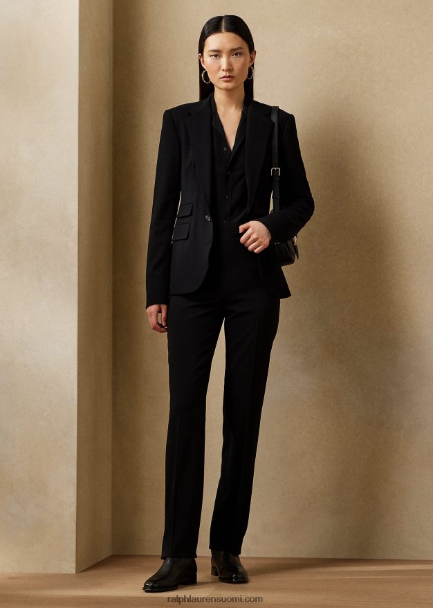 Ralph Lauren naiset alandra stretch villahousut 0Z24ZR3446 musta