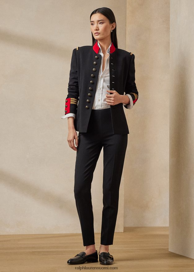 Ralph Lauren naiset annie wool kreppinilkkahousut 0Z24ZR9369 musta