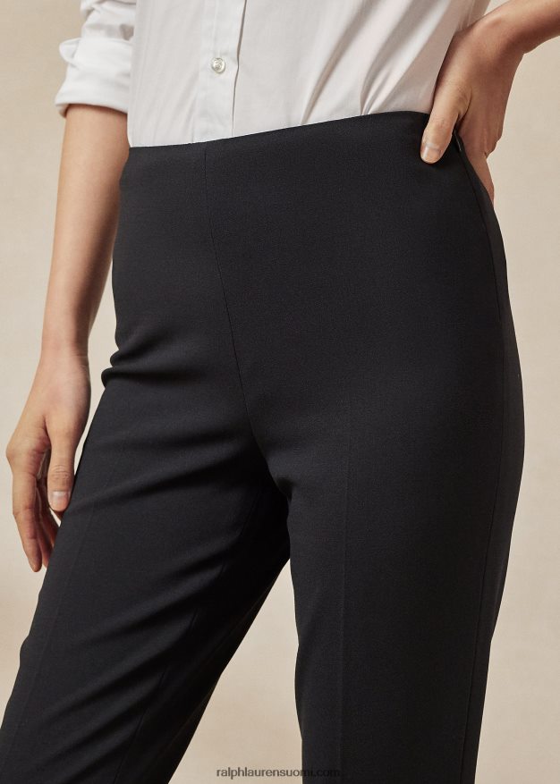 Ralph Lauren naiset annie wool kreppinilkkahousut 0Z24ZR9369 musta