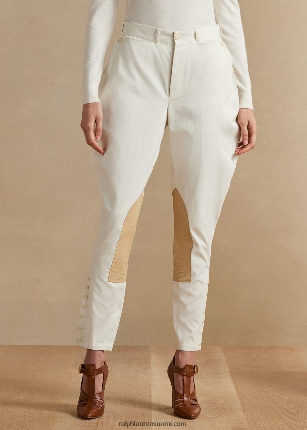 Ralph Lauren naiset blyly puuvillaiset jodhpur-housut 0Z24ZR3559 norsunluu
