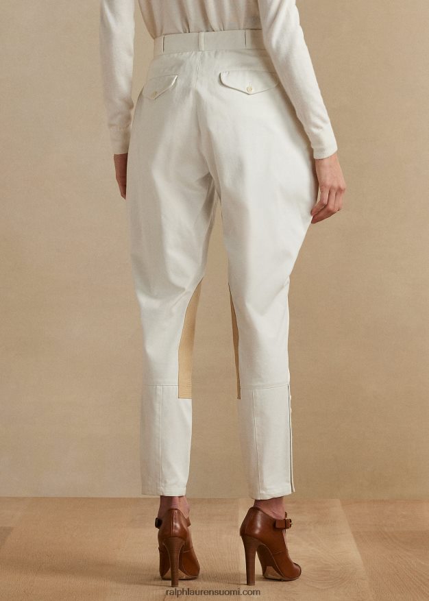 Ralph Lauren naiset blyly puuvillaiset jodhpur-housut 0Z24ZR3559 norsunluu