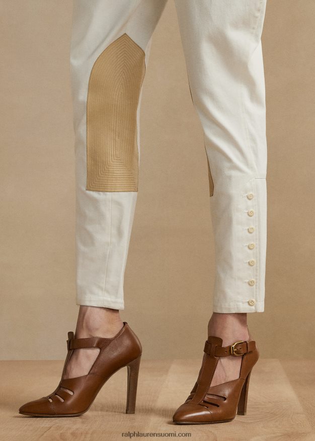 Ralph Lauren naiset blyly puuvillaiset jodhpur-housut 0Z24ZR3559 norsunluu