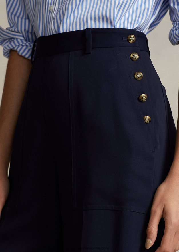 Ralph Lauren naiset cady leveälahkeiset housut 0Z24ZR3041 muste