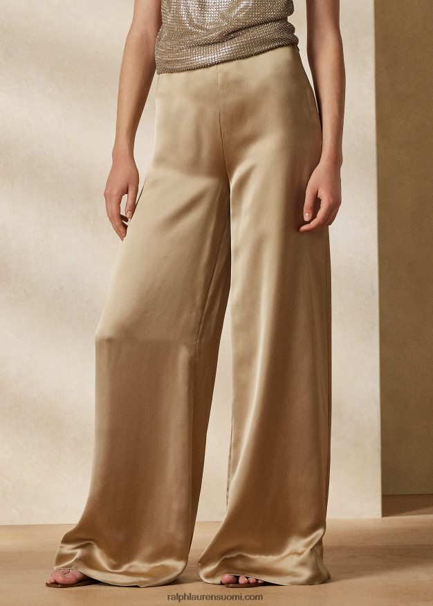 Ralph Lauren naiset daria pestyt satiinihousut 0Z24ZR3537 hunaja
