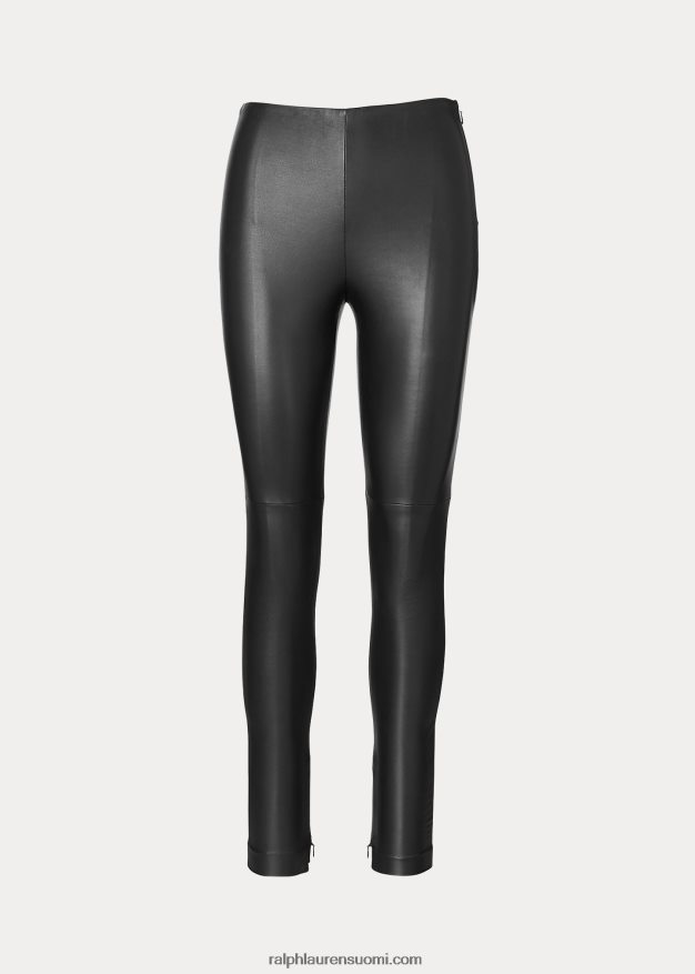 Ralph Lauren naiset eleanora joustavat nahkahousut 0Z24ZR9367 musta