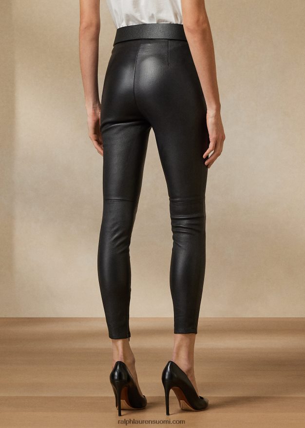 Ralph Lauren naiset eleanora joustavat nahkahousut 0Z24ZR9367 musta