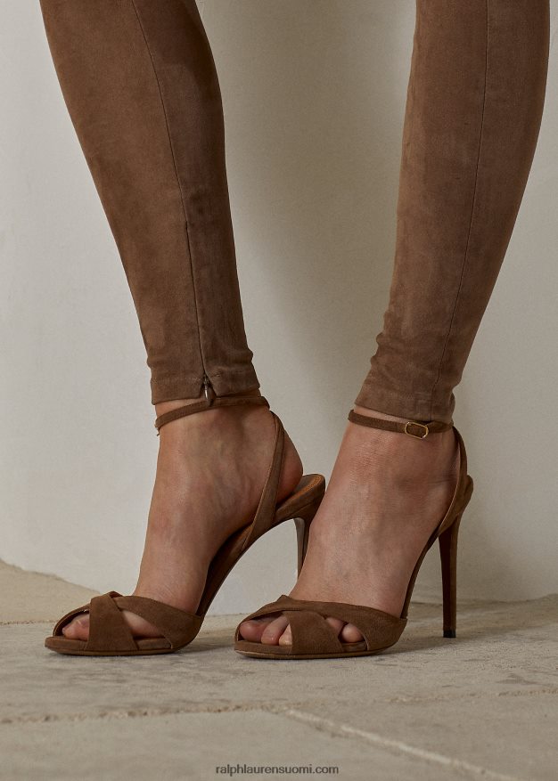 Ralph Lauren naiset eleanora stretch lampaan-mokkanahkahousut 0Z24ZR4766