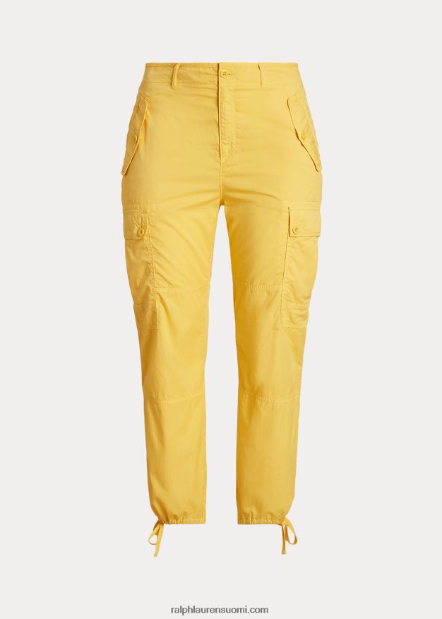 Ralph Lauren naiset höyhenpainoiset twill cargo -nilkkahousut 0Z24ZR4807 aurinkokalan keltainen