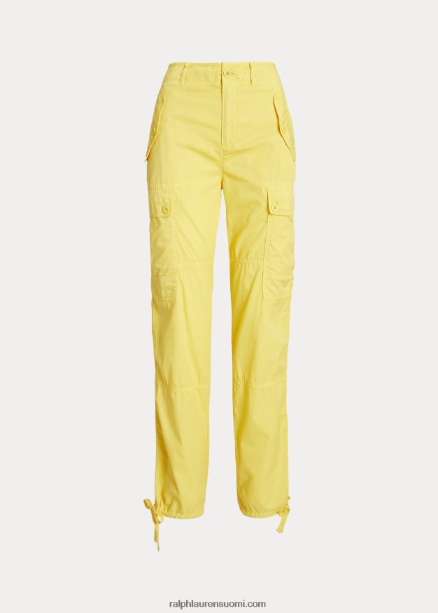 Ralph Lauren naiset höyhenpainoiset twill cargo -nilkkahousut 0Z24ZR9526 aurinkokalan keltainen