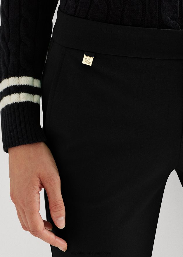 Ralph Lauren naiset joustavat puuvillahousut 0Z24ZR4478 musta