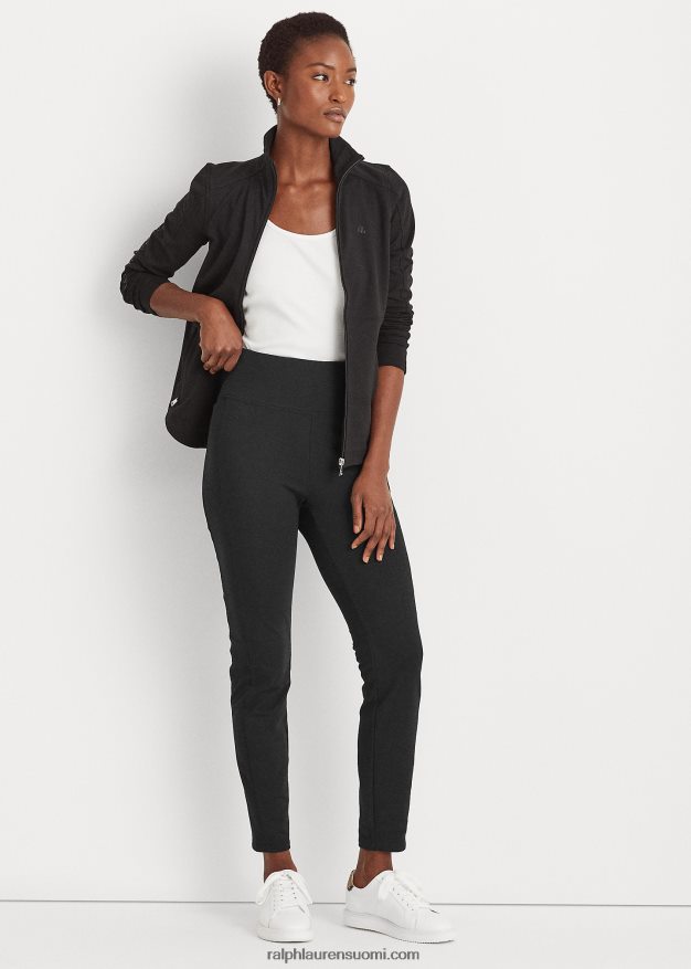 Ralph Lauren naiset joustavat puuvillaiset laihahousut 0Z24ZR3822 musta