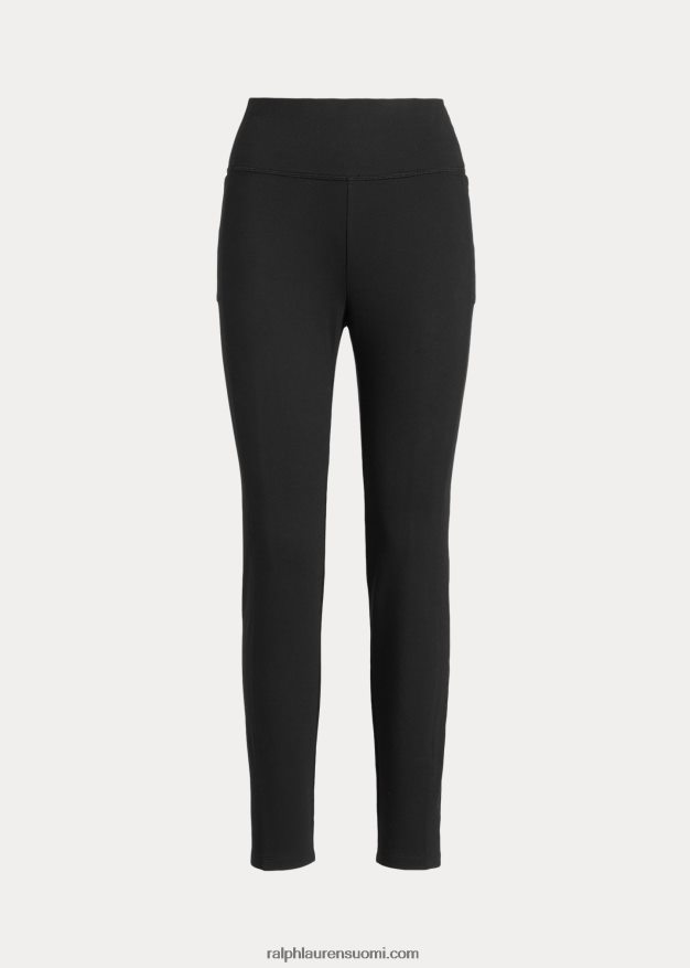 Ralph Lauren naiset joustavat puuvillaiset laihahousut 0Z24ZR3822 musta