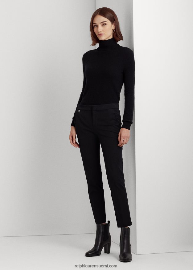 Ralph Lauren naiset joustavat puuvillaiset laihahousut 0Z24ZR4167 musta