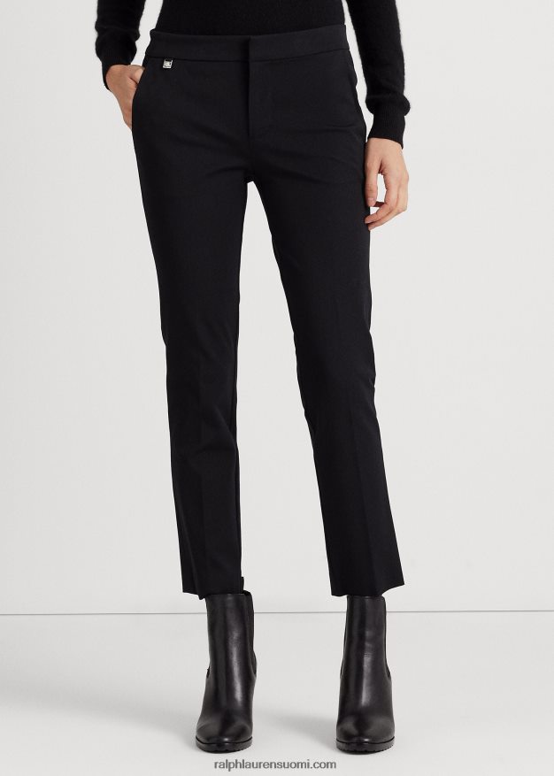 Ralph Lauren naiset joustavat puuvillaiset laihahousut 0Z24ZR4167 musta