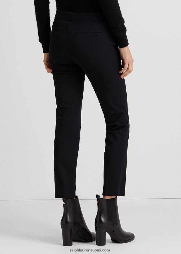 Ralph Lauren naiset joustavat puuvillaiset laihahousut 0Z24ZR4167 musta