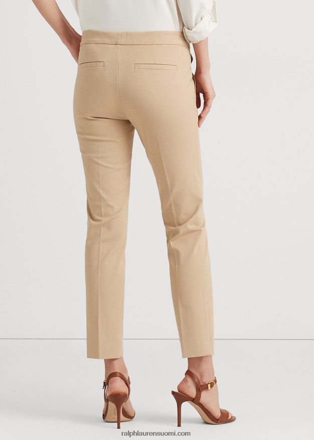 Ralph Lauren naiset joustavat puuvillaiset laihahousut 0Z24ZR4168 koivunrusketus