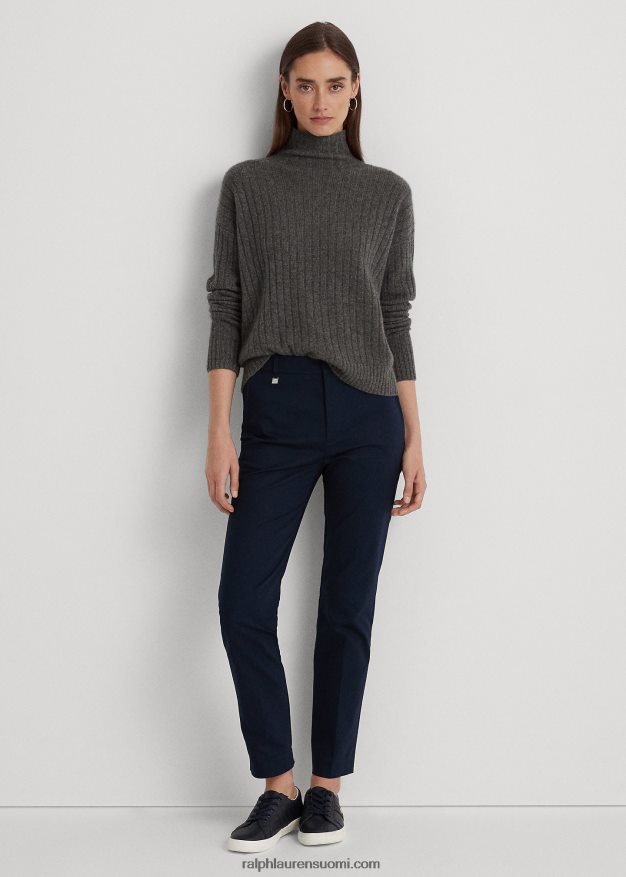 Ralph Lauren naiset kaksipuoliset joustavat puuvillahousut 0Z24ZR4176 laivasto