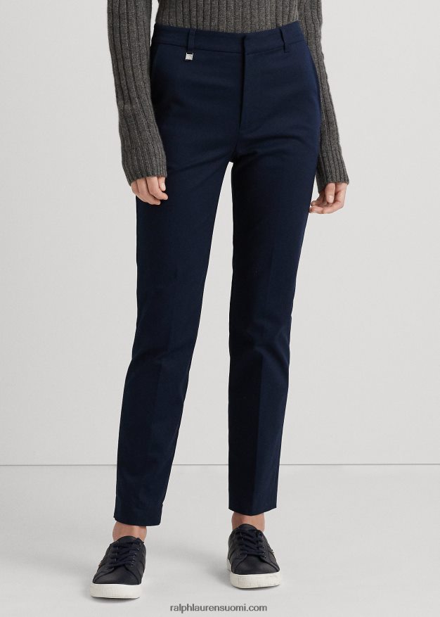 Ralph Lauren naiset kaksipuoliset joustavat puuvillahousut 0Z24ZR4176 laivasto