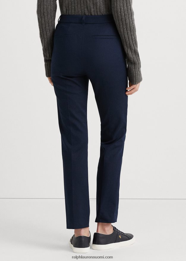 Ralph Lauren naiset kaksipuoliset joustavat puuvillahousut 0Z24ZR4176 laivasto