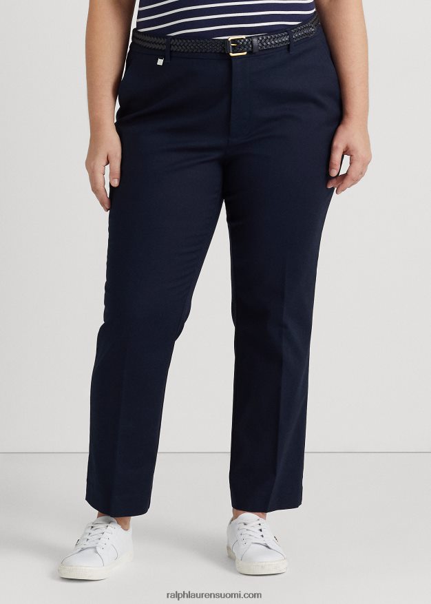 Ralph Lauren naiset kaksipuoliset joustavat puuvillahousut 0Z24ZR4634 laivasto