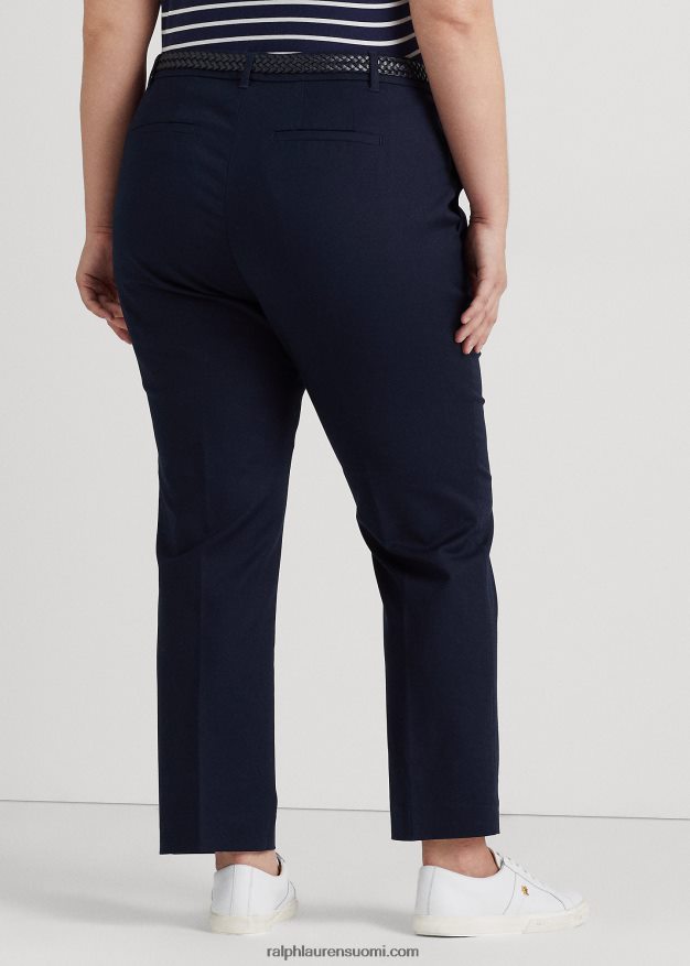 Ralph Lauren naiset kaksipuoliset joustavat puuvillahousut 0Z24ZR4634 laivasto