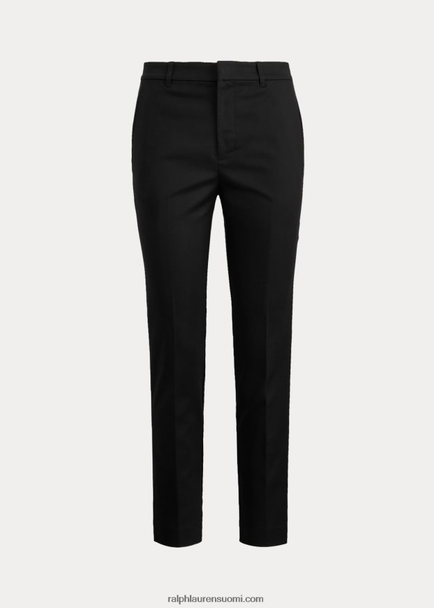 Ralph Lauren naiset kaksipuoliset joustavat puuvillahousut 0Z24ZR9587 musta