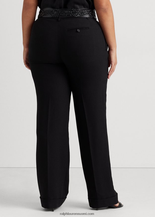 Ralph Lauren naiset laskostetut soopelikreppihousut 0Z24ZR4783