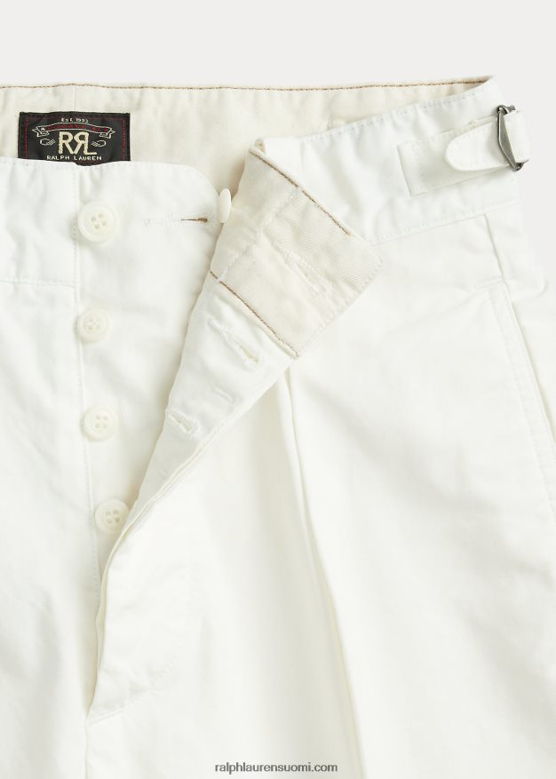 Ralph Lauren naiset leveät popliinihousut 0Z24ZR3664 valkoinen