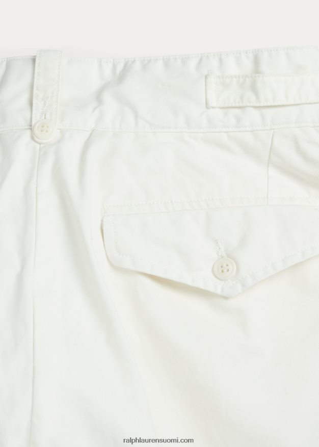 Ralph Lauren naiset leveät popliinihousut 0Z24ZR3664 valkoinen