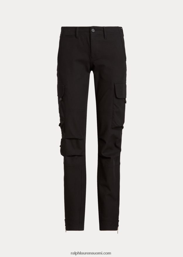 Ralph Lauren naiset mitchell stretch-puuvillatvillihousut 0Z24ZR3571 musta