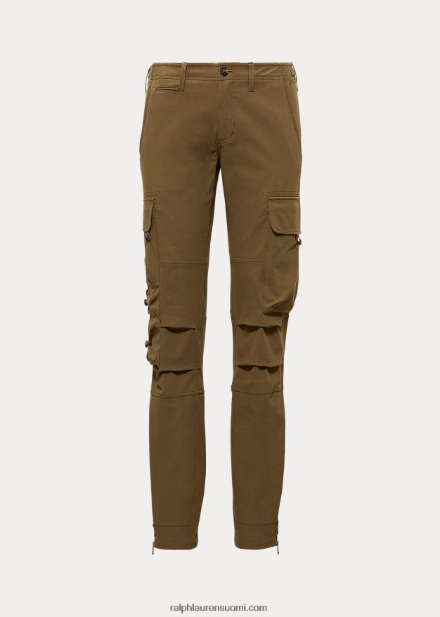 Ralph Lauren naiset mitchell stretch-puuvillatvillihousut 0Z24ZR9277 oliivi